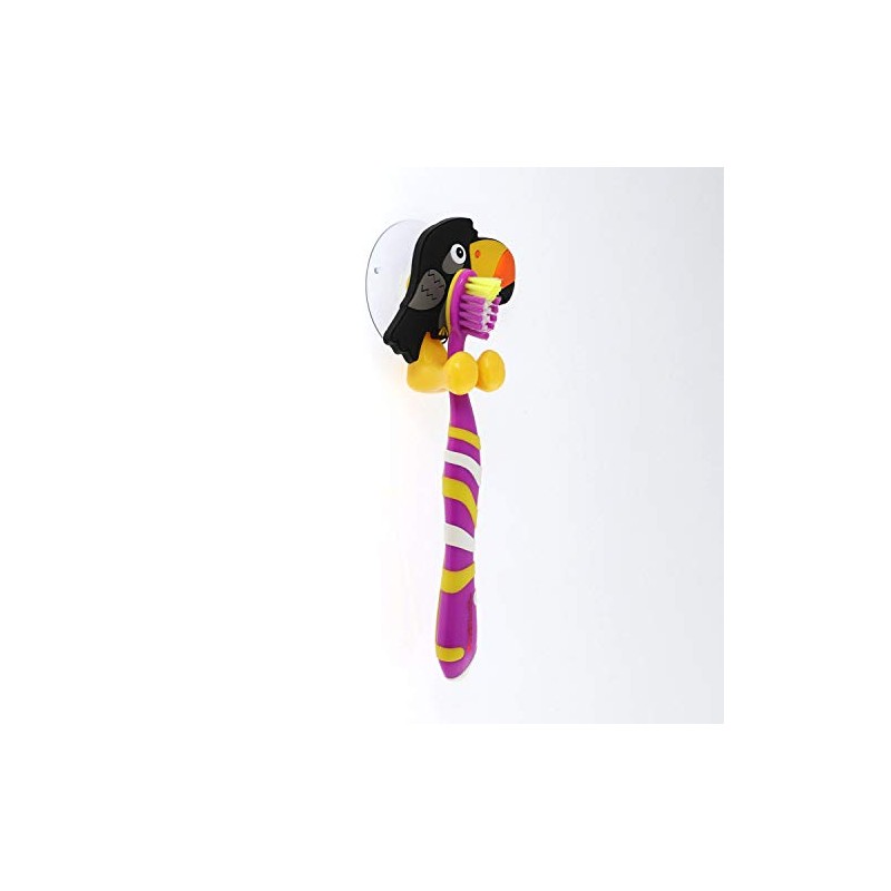 SandT Collection Toucan Suction Toothbrush Holder for Mirror Wall -