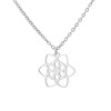 kkjoy Flower of Life Necklace Stainless Steel Celtic Knot Flower