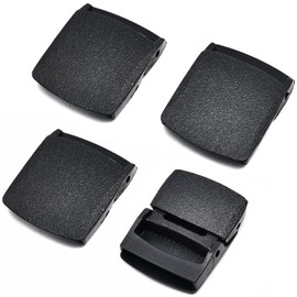 Surf turtle 38cm Plastic Belt Buckles 4 Pcs Black Nylon Canvas Web Belt Plastic Buckle for 36mm to 38mm (1.4 inches to 1.5 inches) Wide Belt