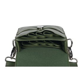 Charloti Scissor Case, Hairdresser Trimmer, 8 Pieces, Pastel Colors, Attached Belt, Storage Cover, Box Type (Moss Green)