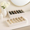 ZILAMGOO 4 Pcs Velvet Glasses Storage Trays – 6-Grid Sunglasses