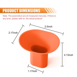 BDZMC UTV Oil Change Funnel, Silicone Foldable Flexible Oil Drain Funnel, Car Oil Funnels for Car, Motorcycle, Truck, UTV, ATV, and Boat (Orange)