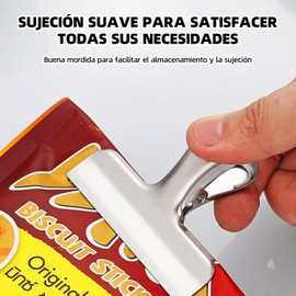 24 Pieces Pinzas para Bolsas de Alimentos, Pinzas para Comida de Metal，Clips de Bolsa de Acero Inoxidable para Casa, Cocina, Oficina (plateado)