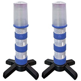 Road Emergency Beacon LED Flare KIT (Blue) with Storage Case