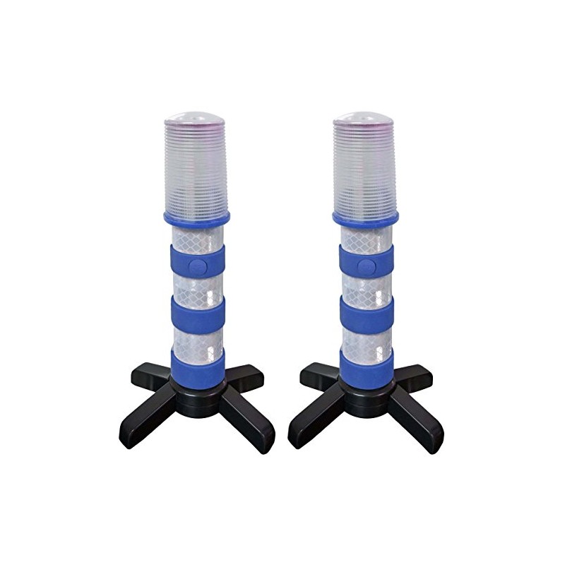 Road Emergency Beacon LED Flare KIT (Blue) with Storage Case