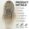 Ynuvigrate Long Curly Wavy Ash Blonde Wig for Women Daily