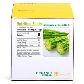 Soilmount - Bitter Melon Tea - |Ku Gua|苦瓜|여주| - Pure Herbal Tea - Natural, Organic, Non-GMO, Clean Ingredients, Caffeine Free (18 Tea Bags, Box 1)