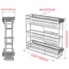 JOWBOOW Narrow Pull Out Cabinet Organizer(4⅜" W x 18⅛" D),Pull