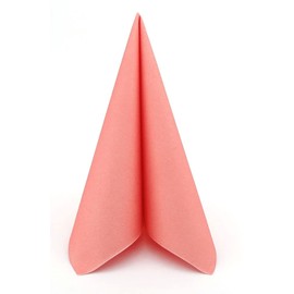 Apartina Napkins Fabric-Like Airlaid, Plain, Coral, Size 40 x 40 cm, Pack of 50