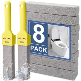 8 Stück Bimsstein Toilette, Bimsstein Toilettenreiniger Reinigungsstein Toilette, Toilettenbimstein mit Griff Bimsstein WC für Badezimmer, Küchen, Zur Entfernung Hartnäckiger Flecken