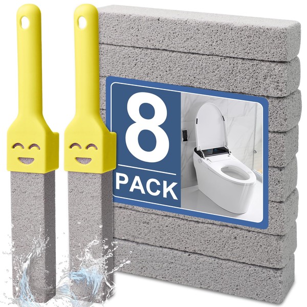 8 Stück Bimsstein Toilette, Bimsstein Toilettenreiniger Reinigungsstein Toilette, Toilettenbimstein mit