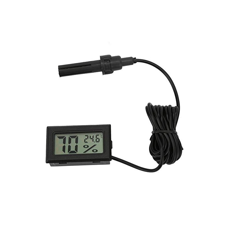 Termómetro Digital Higrómetro con Sonda de 1.5m LCD de Alta