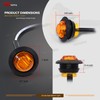 TMH 50 pcs 3/4 Inch Mount Amber 3 LED Mini