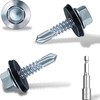 4.8x19 mm Self-Drilling Roofing Screws, 110 pcs Hex Head Self