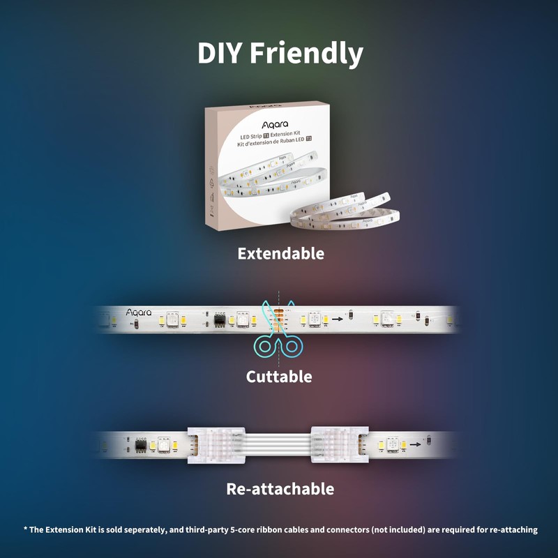 Aqara LED Strip T1 Extension,Requires LED Strip T1 (Sold Separately),3.28