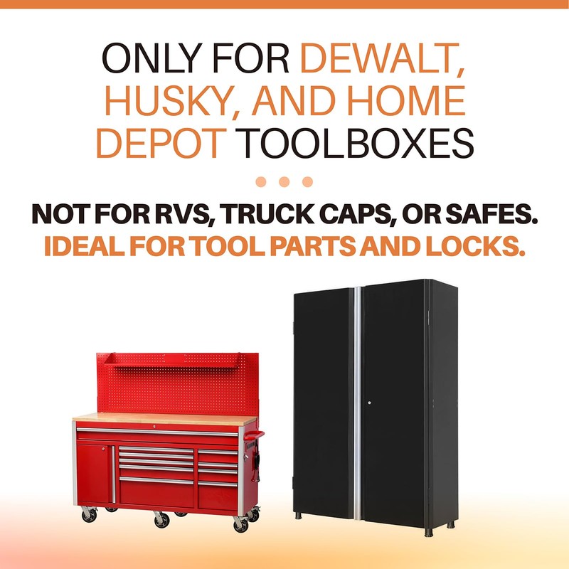 B02 Replacement Keys 4 Pack for Husky & Dewalt Tool