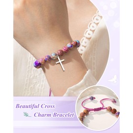 UNGENT THEM 5th Grade Graduation Decorations Gifts for Girls Kids Primary Elementary School Christian Graduation Bracelet Class of 2025 Grad Graduate Congratulations Gift