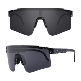 P-V Sports Fan Sunglasses for Men Women, UV400 Protection Lightweight Sun Glasses for Cycling Fishing Running (C1)