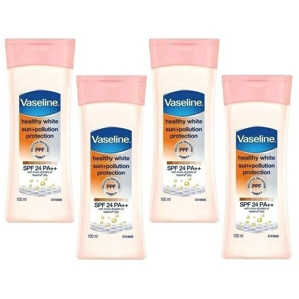 4 Vaseline Healthy White SUN + POLLUTION Protection SPF 24 PA++ Lotion 100mLEACH