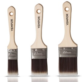 YEMPOR Paint Brush Flat Paint Brush Set Super-Soft Plastic Bristles Perfect Paint Brush 30 50 60 mm Pack of 3