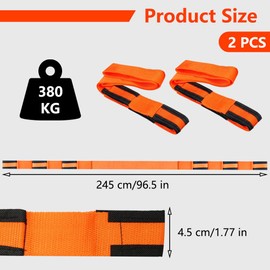 TESSTSY Carrying Straps Moving Kit, Furniture Carry Straps, 2 Person Furniture Carrying Strap, Transport Strap, Lifting Strap Set for Moving Furniture, Household Appliances, Mattresses etc., Load