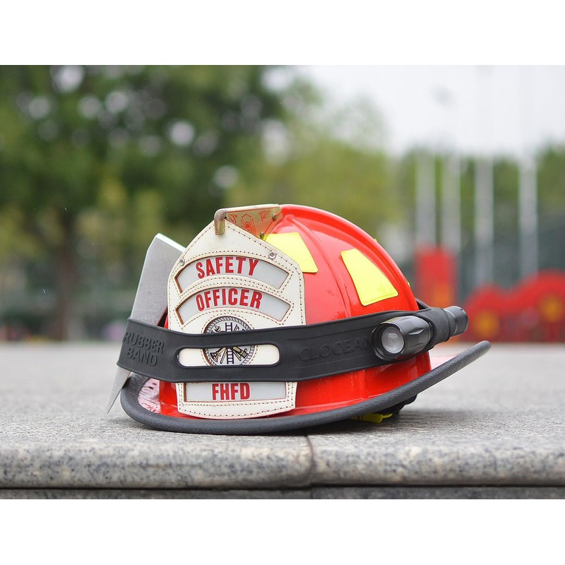 2 Pack Firefighter Helmet Straps, Thickened Rubber Firefighter Helmet Band