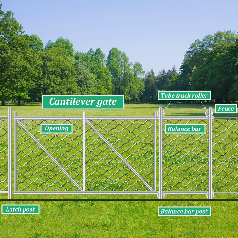 Wmebee 2 Pack Sliding Gate Rollers 5" Steel Pipe Track