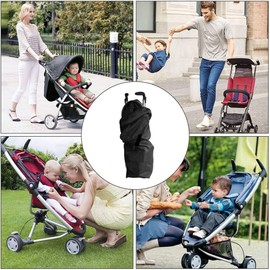 Universal Stroller Bag, Large Pushchair Backpack Oxford Fabric Storage Organizer Car Seats Waterproof Protector Pushchairs Sack with Shoulder Straps for Airplane Gate Check Travel