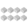 8Pcs Cooling Fins Aluminum Power Radiator Heat Sink Kit for