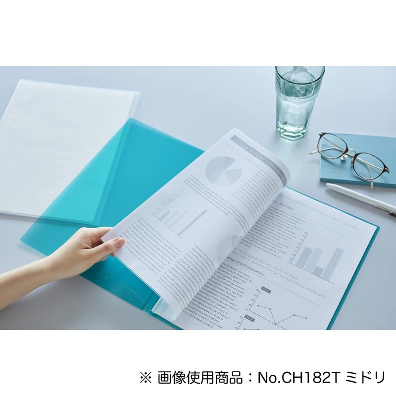 King Jim CH182T-R Cheers Clear File, 20 Pockets, A4, Red