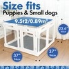 Qoility Clear Acrylic Dog Playpen Indoor, Expandable Size & Flexible
