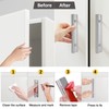 JIZZU Kitchen Cupboard Handles, 2Pcs Door Pull Handle Stick On