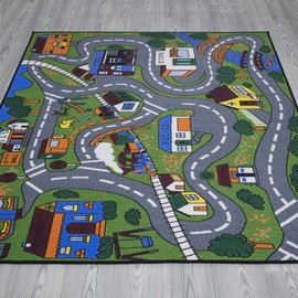 Ottomanson Jenny Children's Rug Collection, Area 5' x 6'6", Educational Traffic