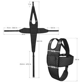 HOOMTREE Wheelchair Seatbelt with Pocket Wheelchair Seat Belts for Adults Anti-Slip & Adjustable Wheelchair Accessories Safety Belt for Seniors Elderly, Patients, Anti-Fall Wheelchair Harness Vest