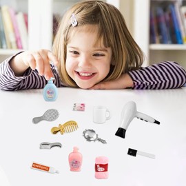 Pack of 12 Miniature Dollhouse Accessories, 1/12 Gnome Accessories, Miniature Toiletries Set, Miniature Gnome Accessories, Dollhouse Bathroom Accessories, Dollhouse Bathroom Decoration