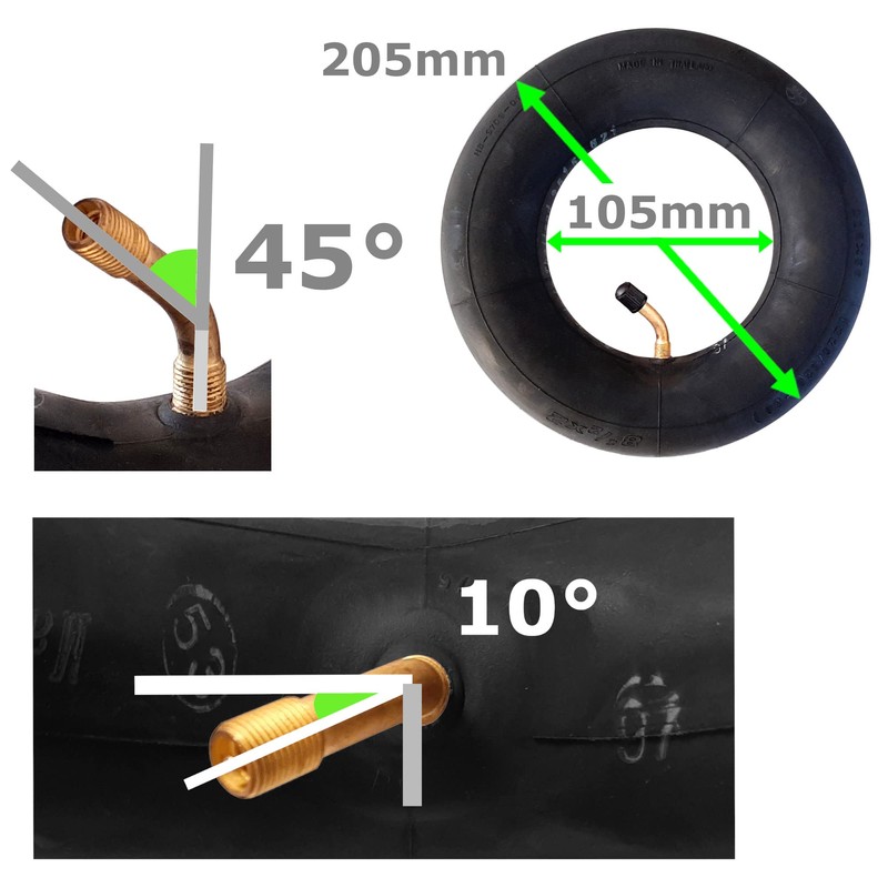 cyclingcolors inner tube 8 1/2x2 8.5x2 scooter bike bent valve