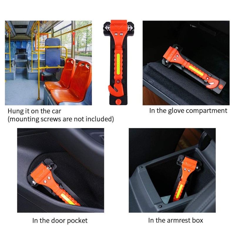 2 PCS Go DeCho Car Safety Hammer Emergency Escape Tool
