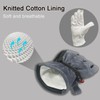 AOUCHI Leather Gardening Work Cowhide Gloves with Cotton Lining for
