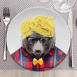 Assiette Wild Dining 23 Cm Ours Just Mustard