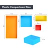 Mini Tool Box Parts Organizer, Blue Metal Box With 10