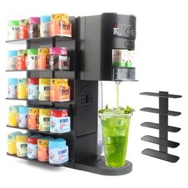 JAYOBGO Flavor Pods Holder for Ninja Thirsty, 5-tier Holds 25 Flavore Water Drops, Self-adhesive, Wall-mounted Storage Holder for Ninja Thirsti Drink System WC1001/WC2002 Soda Machine Flavor Pod Rack