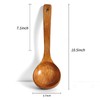 FJNATINH Wooden Ladle with Long Handle, Handmade Soup Ladle for