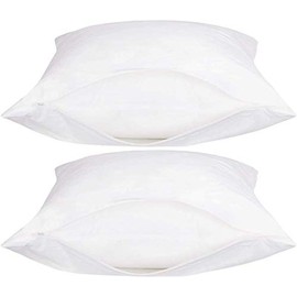 Set of 2 Vinyl Zippered Pillow Protectors