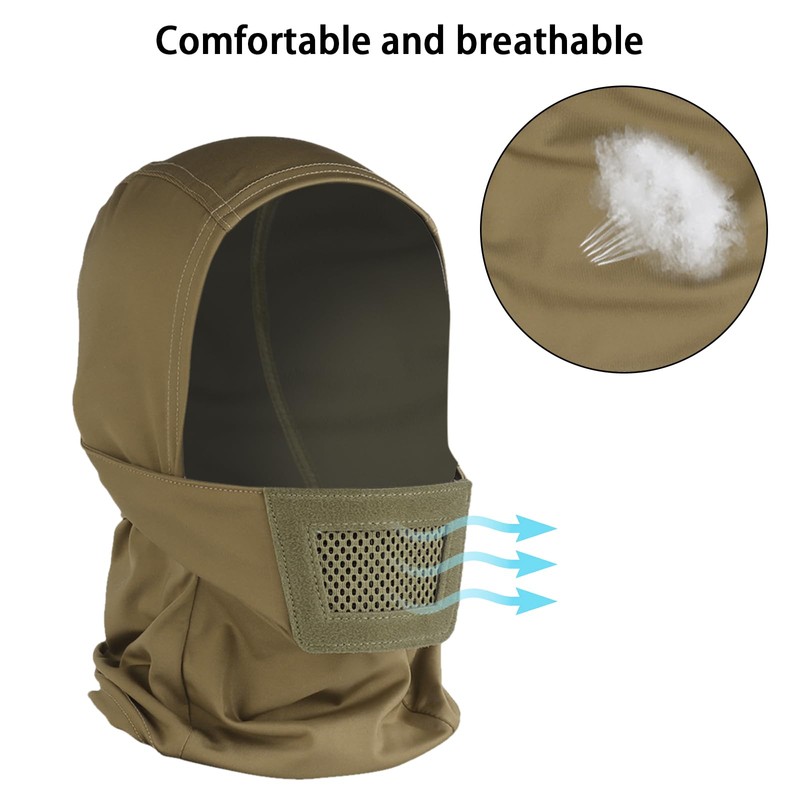 Qavctw Airsoft Balaclava Mesh Mask Full Face Tactical Breathable Mask