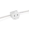 Holiday Lighting Outlet Female White in Line Pass Through Slip
