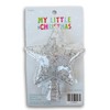 Silver Glitter Wire Star Mini Tree Topper - 5 Inch