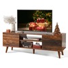 WLIVE Mid-Century Modern TV Stand for 55/60 Inch TV, Entertainment