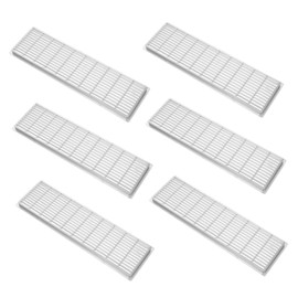 Tofficu 6Pcs Rectangular Air Vent Covers for Cabinets Closets and Walls Durable Plastic Ventilation Grille Odor Design Smooth Surface for Easy Installation