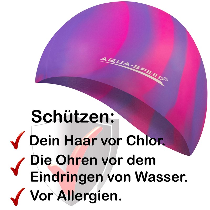 Aqua Speed Swimming Cap for Men, Bathing Cap Multi-Coloured with