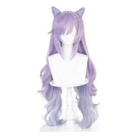 Ainizi Peluca Cosplay Genshin Impact Larga Coletas Hu Tao